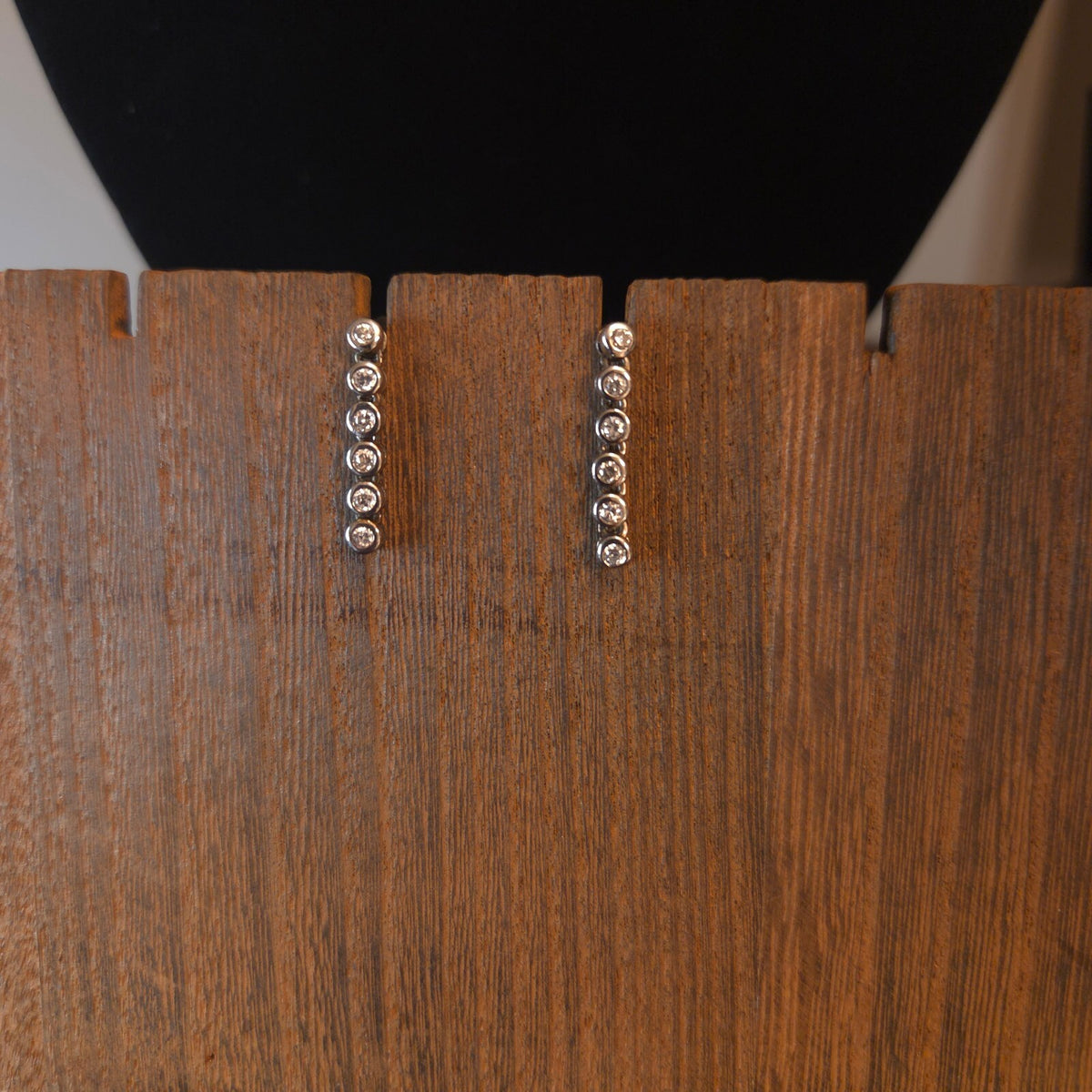 CZ 925 Sterling Silver Wave Earrings
