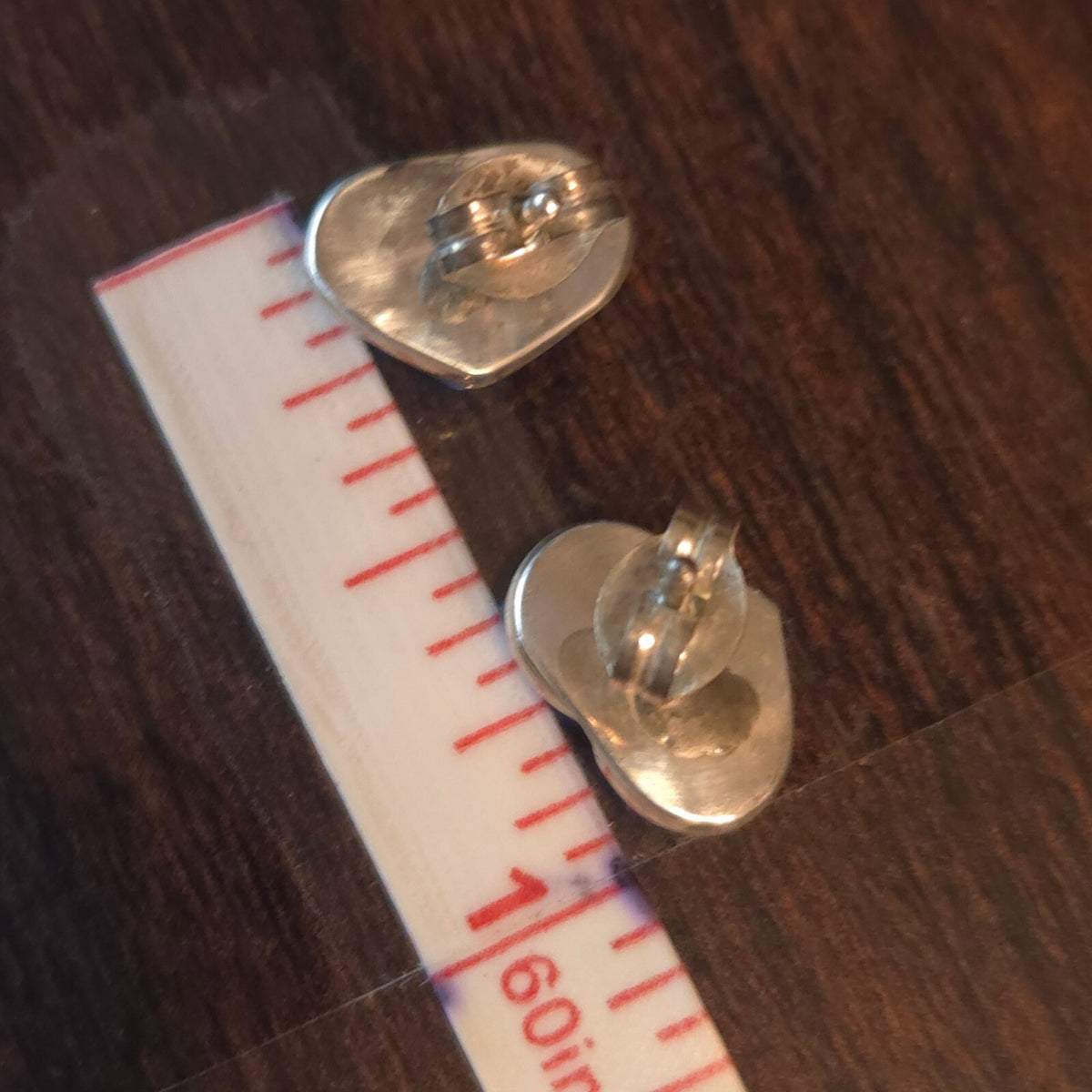 Sterling Silver Blue/Green Fire Opal Heart Post Earrings