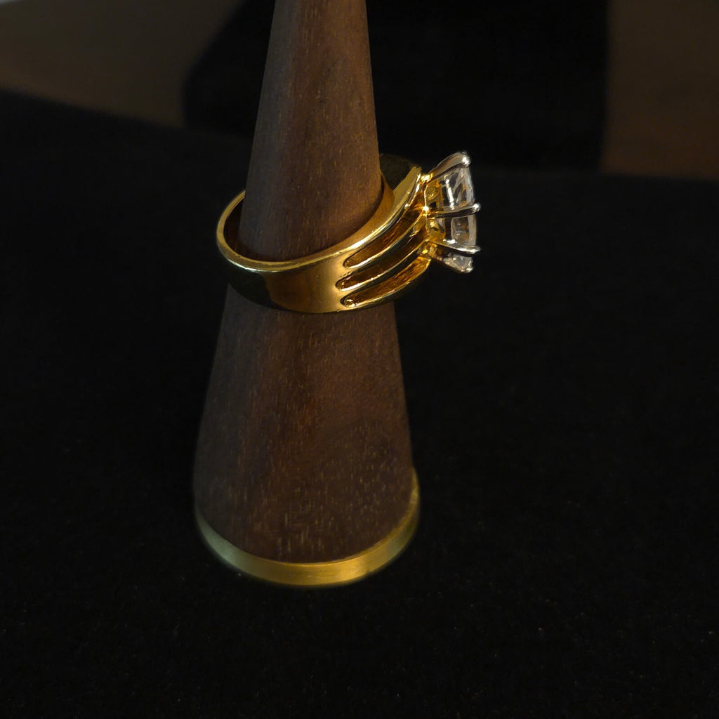 Vintage Size 8 14K HGE LIND Marquise CZ Ring