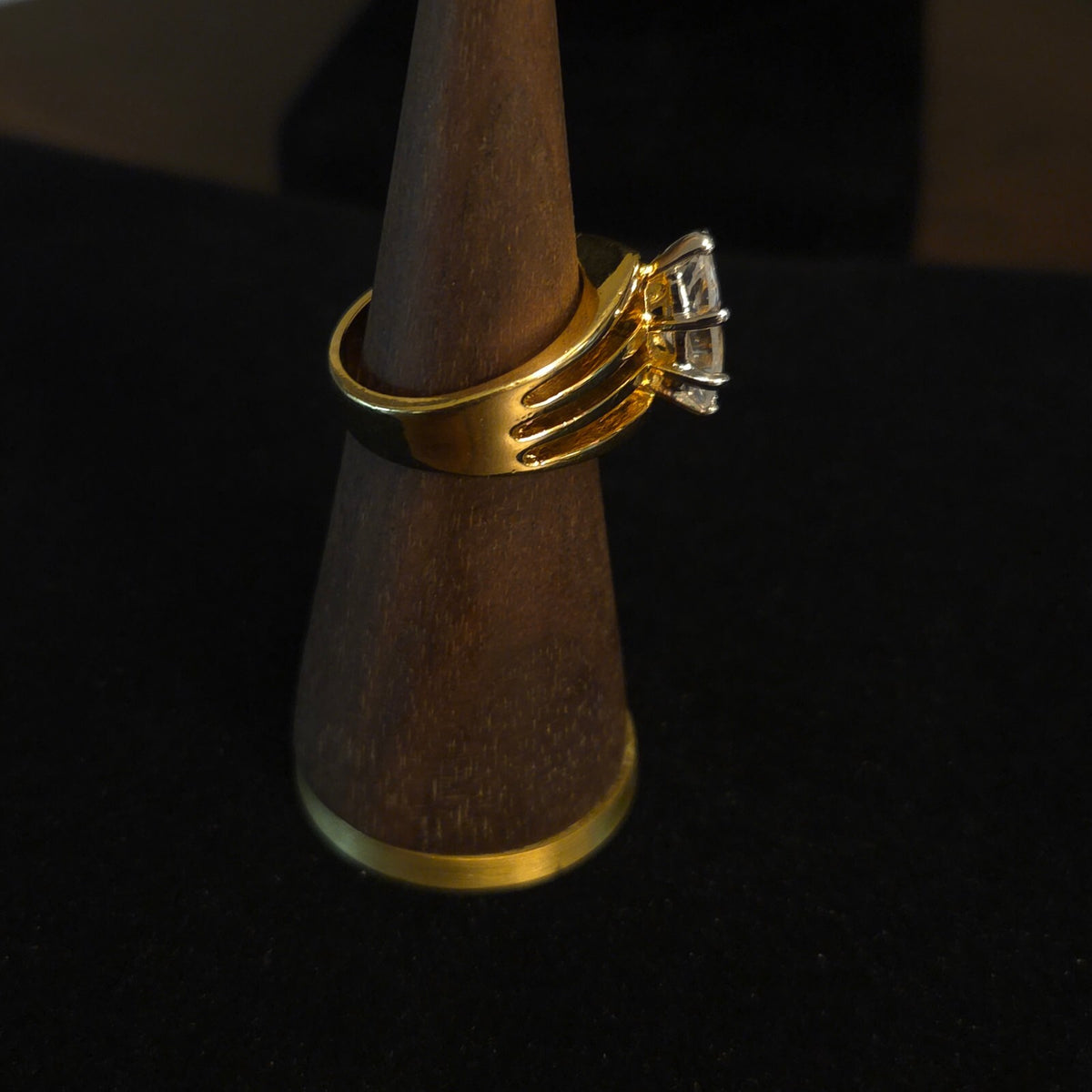 Vintage Size 8 14K HGE LIND Marquise CZ Ring