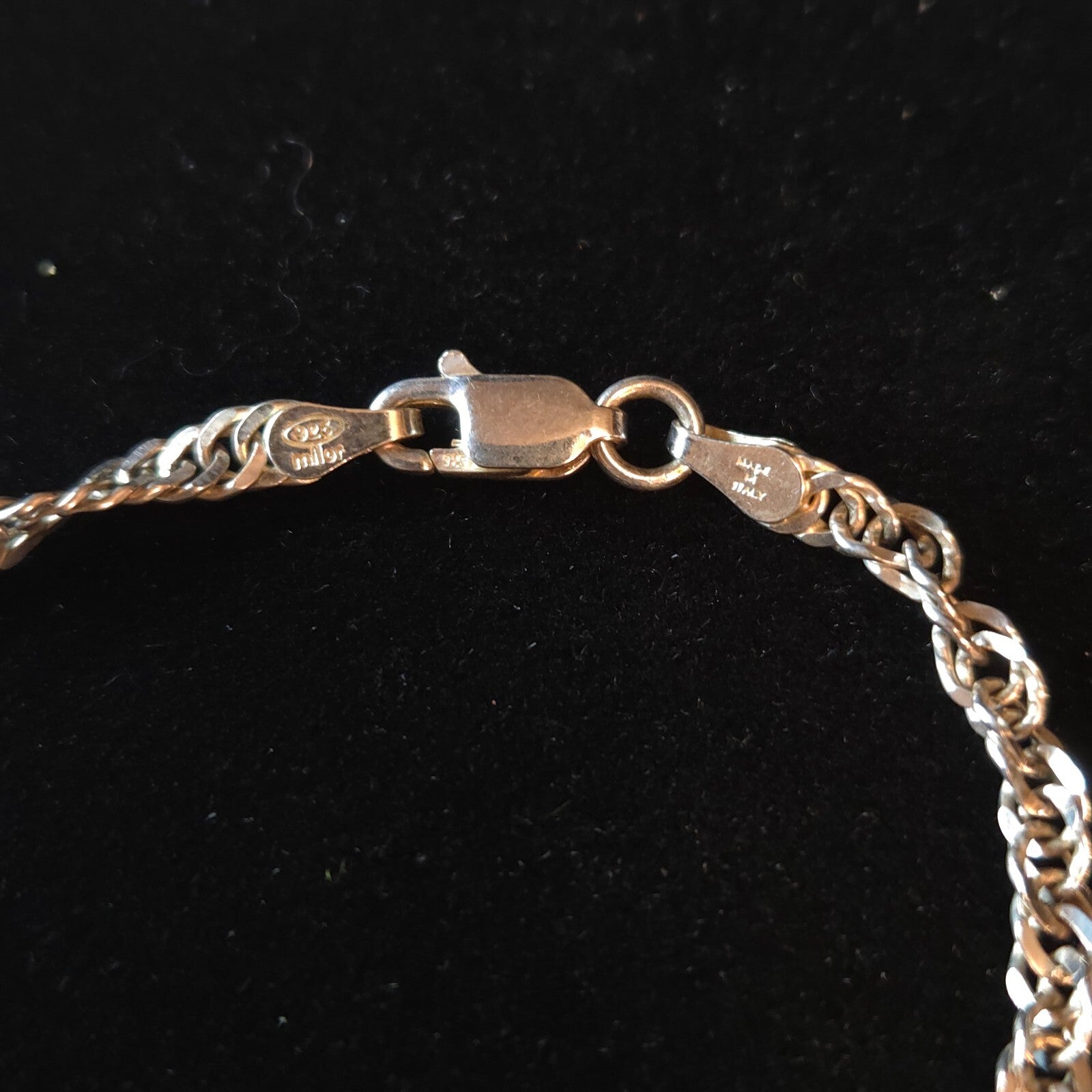 Milor 9" Sterling Silver Twisted Rope Chain Anklet