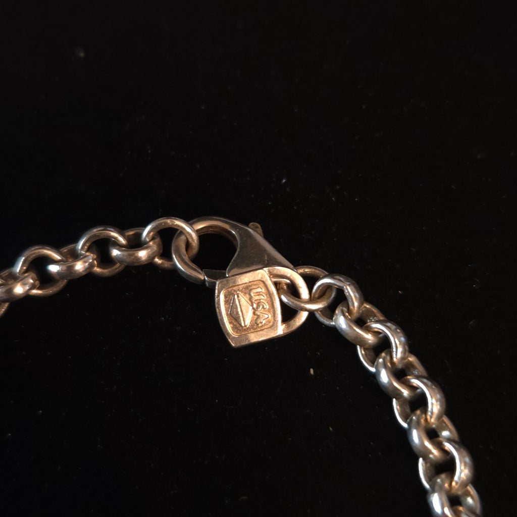 Sterling. 999 Silver Purity Bean Rolo Bracelet