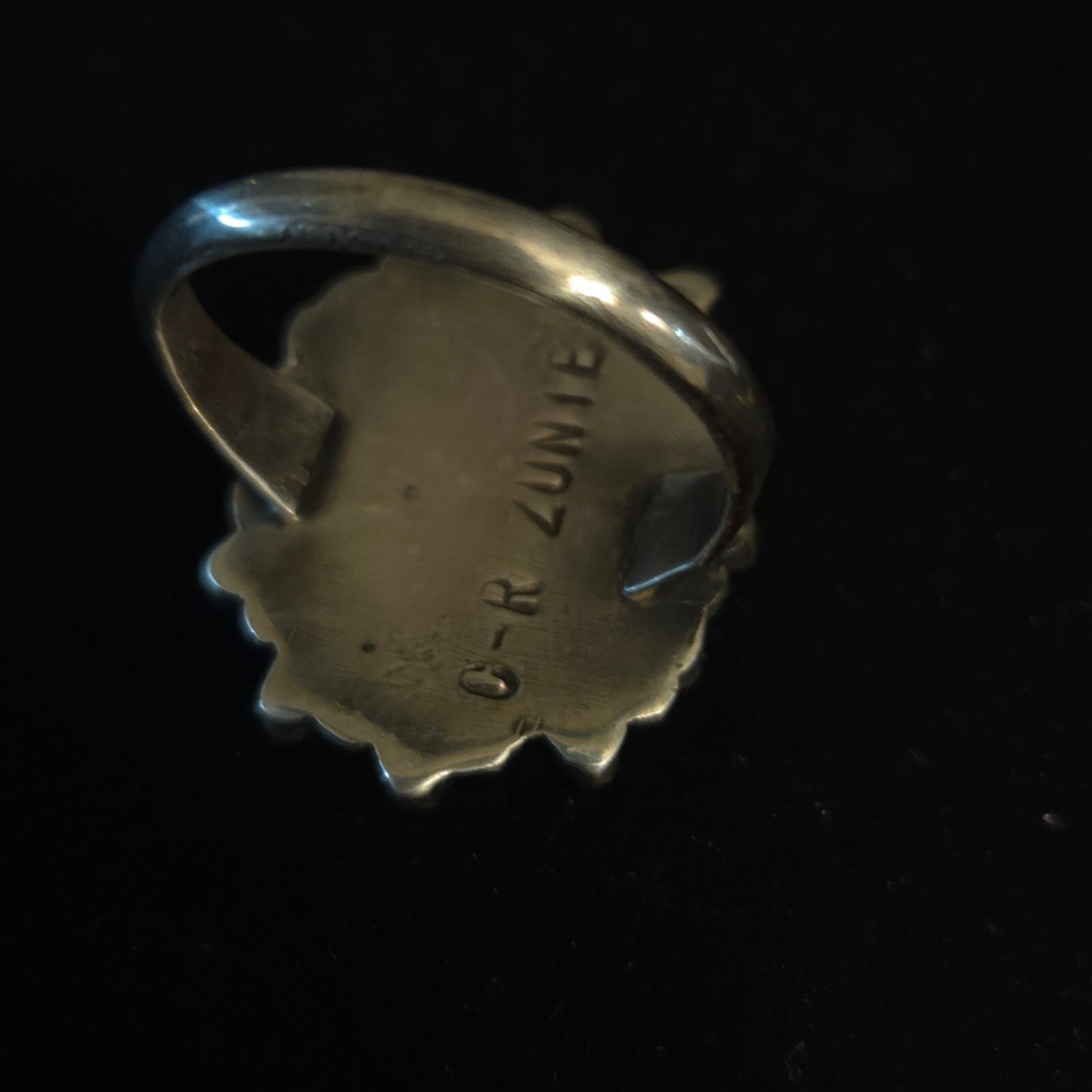 Vintage Size 6 C-R Zunie Turquoise Ring