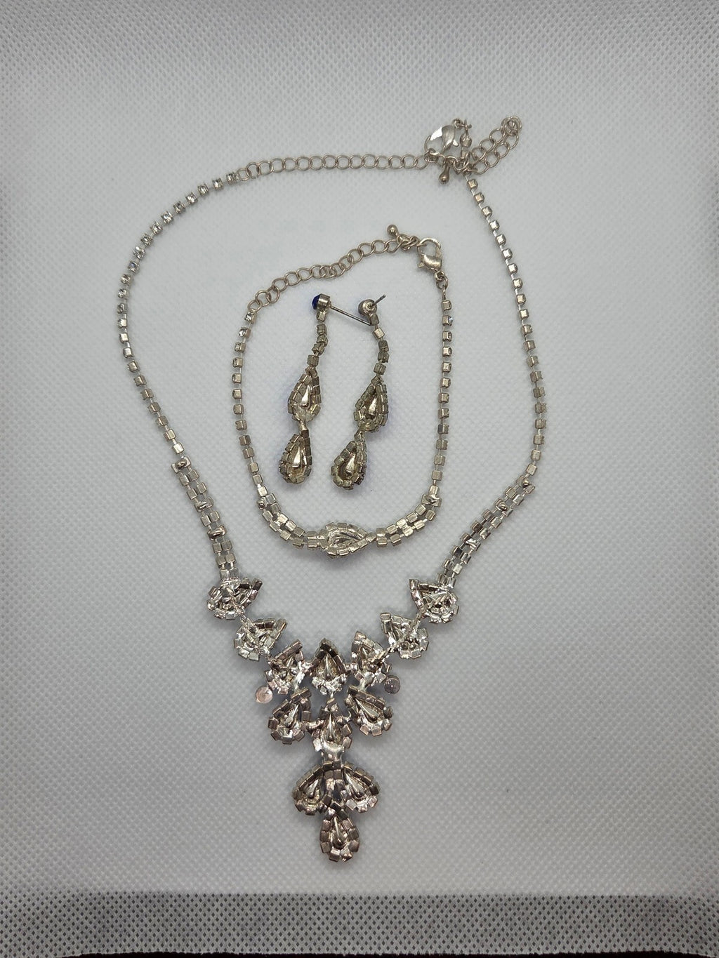 Royal Blue and Silver Rhinestone Jewelry Set