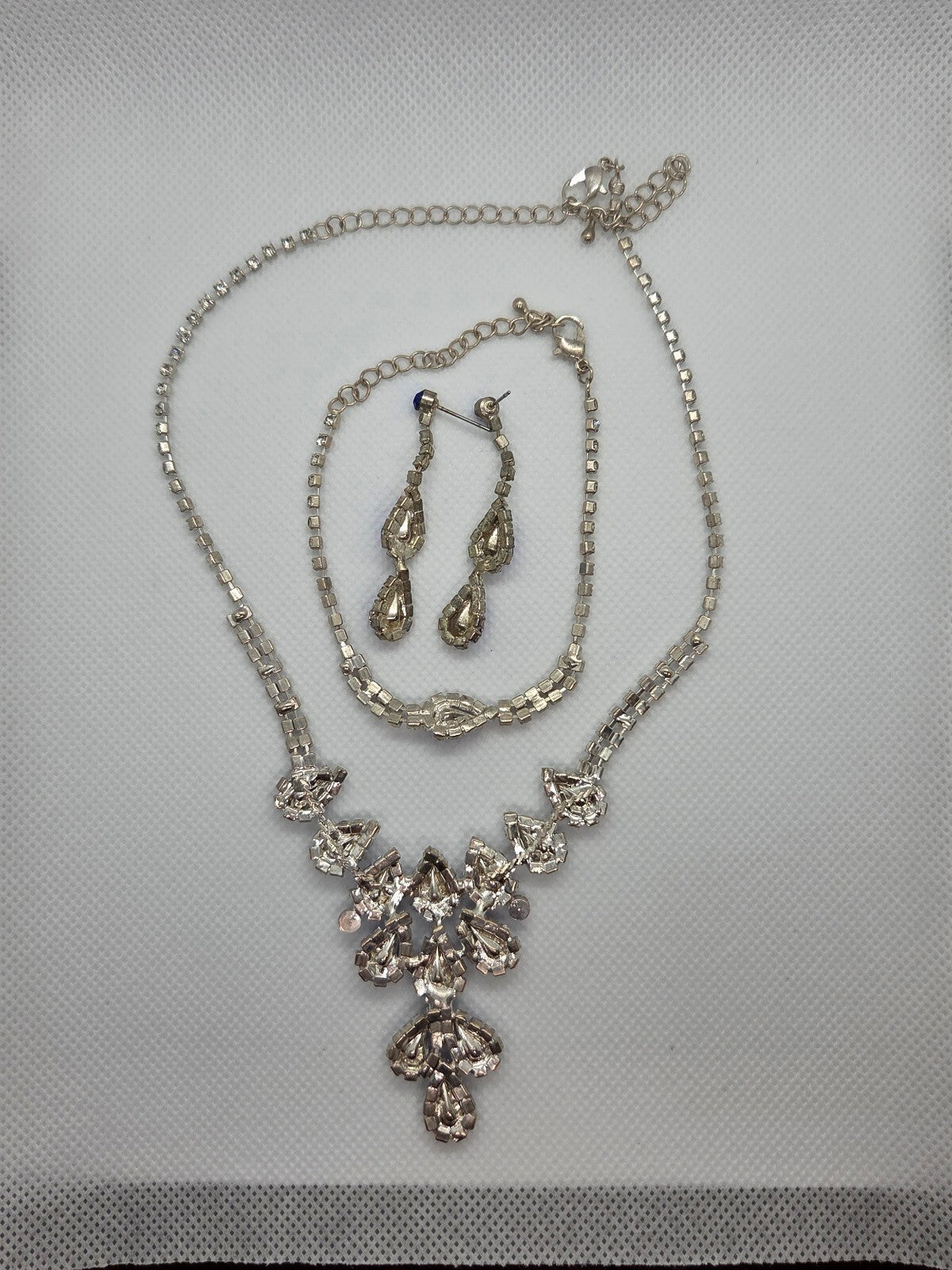 Royal Blue and Silver Rhinestone Jewelry Set