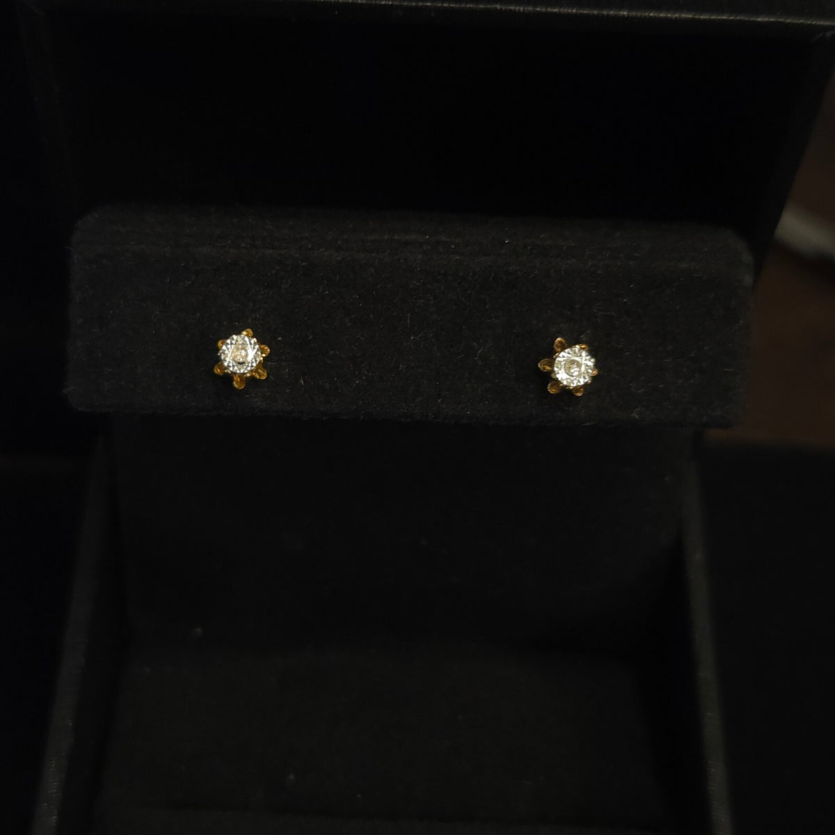 Vintage Silver and Gold-Tone Buttercup Stud Earrings