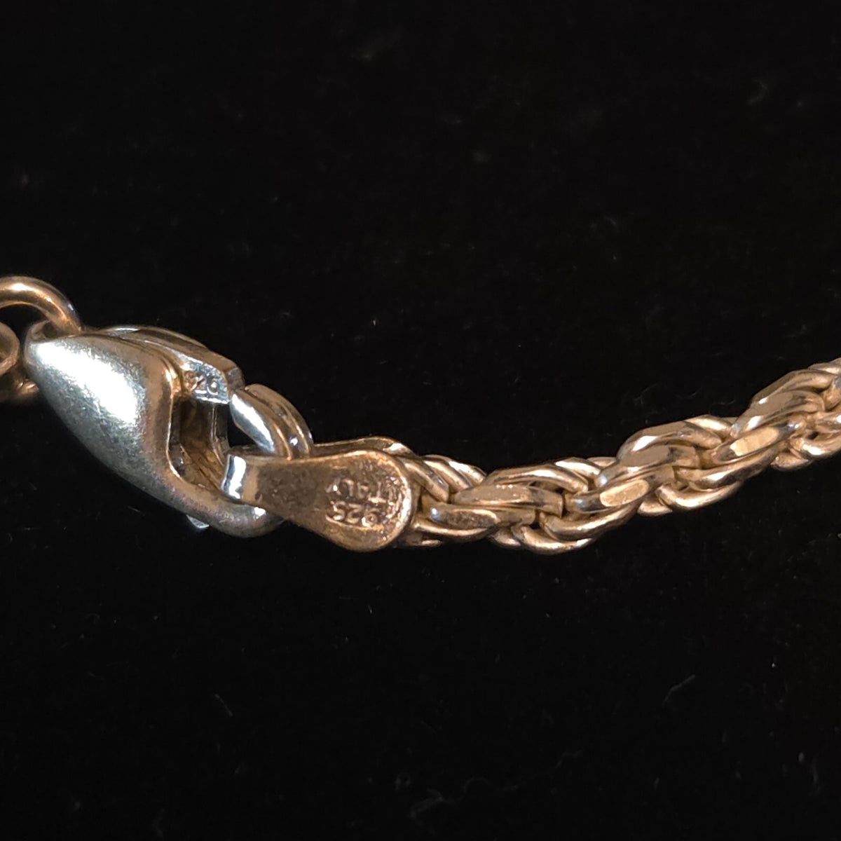 Sterling Silver 3MM 7" Rope Chain Bracelet