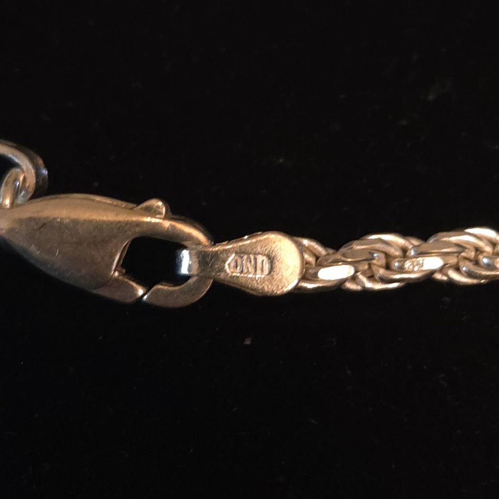 Sterling Silver 3MM 7" Rope Chain Bracelet