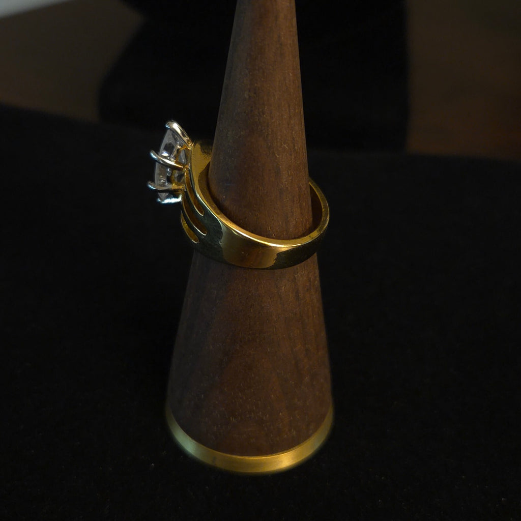 Vintage Size 8 14K HGE LIND Marquise CZ Ring