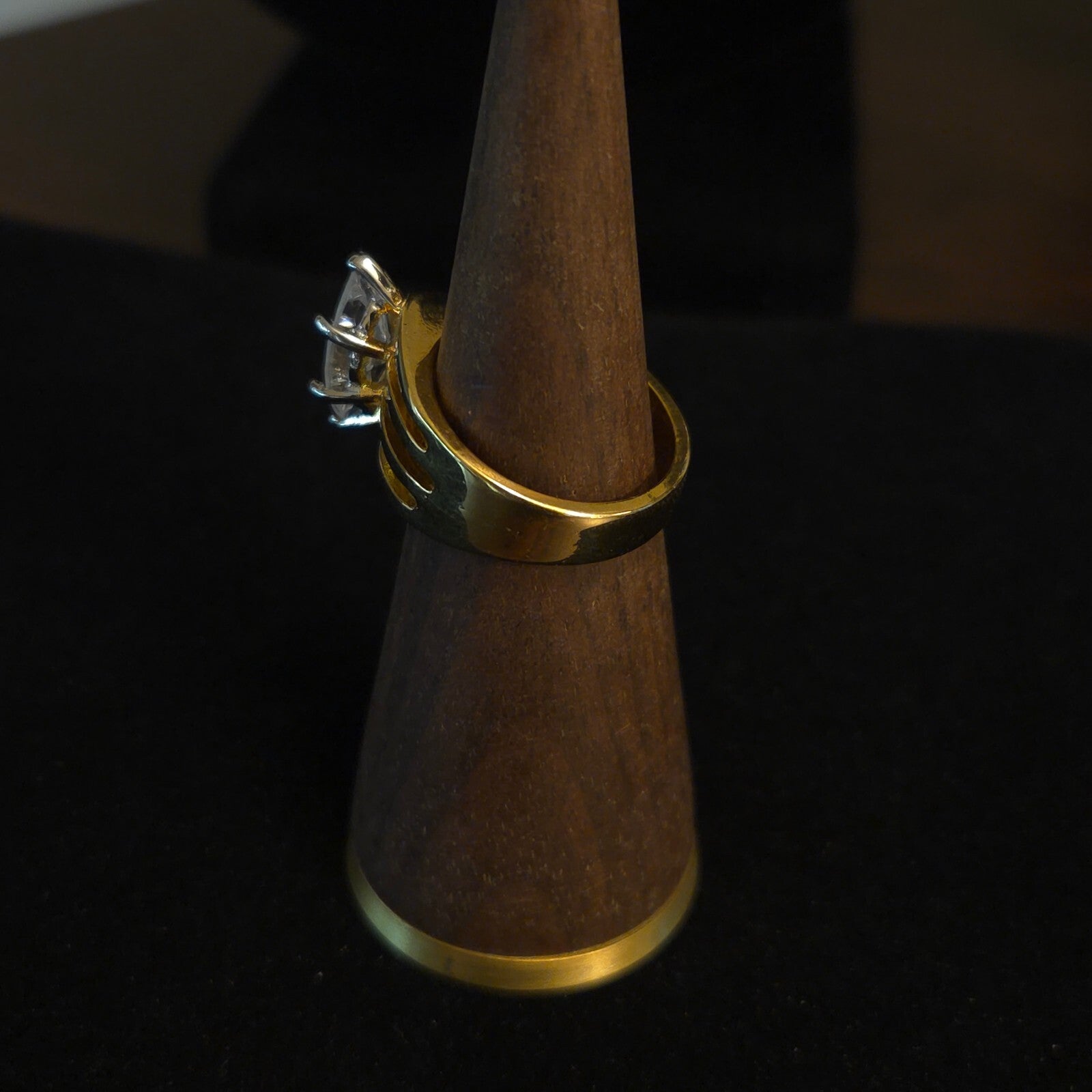 Vintage Size 8 14K HGE LIND Marquise CZ Ring