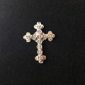 Sterling Silver 1 3/4" Fancy Cross with Filigree Hearts