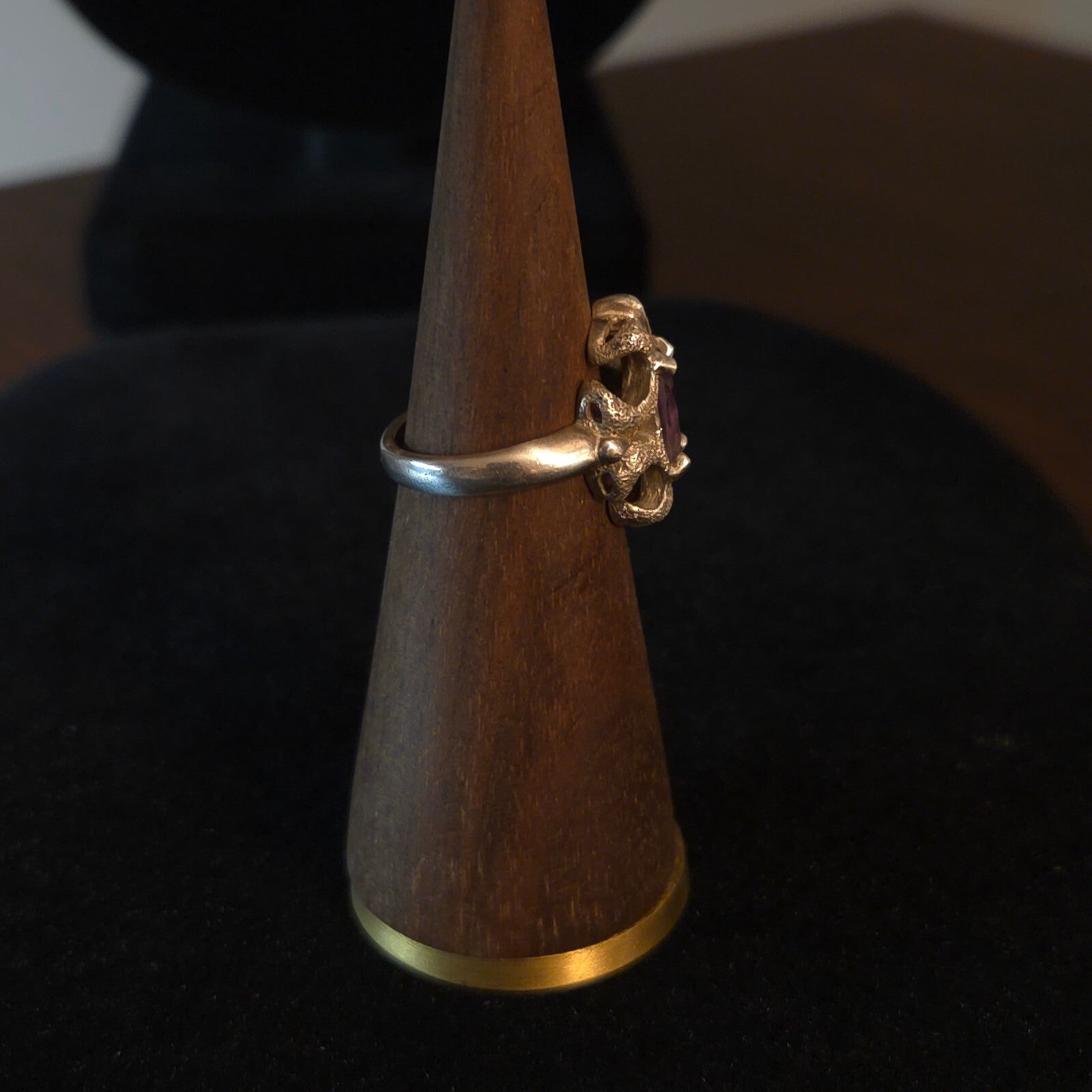 Vintage Size 7 Sterling Silver Kabana Amethyst Ring