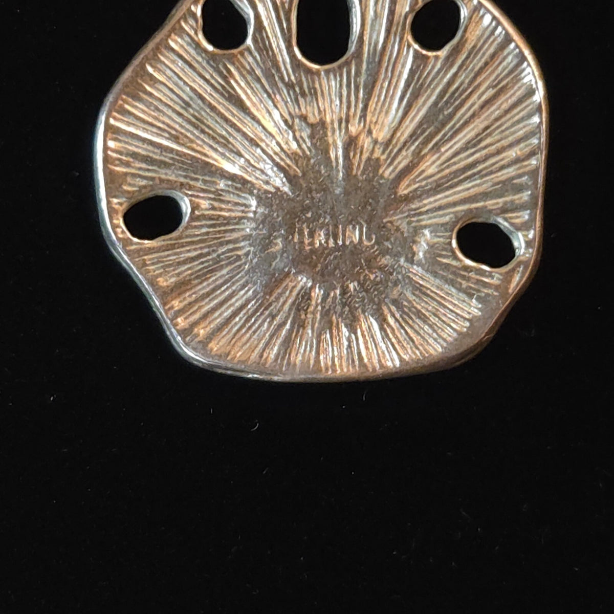 Vintage Sterling Silver Snake Chain with Sterling Sand Dollar Charm