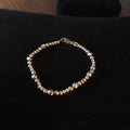 Sterling Silver and Gold 7 1/2" Beaded Bracelet