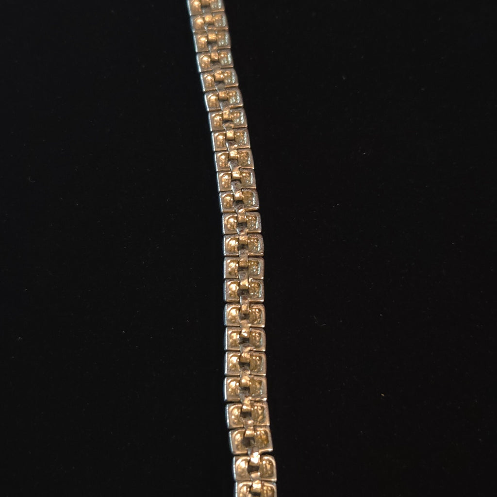 Vintage 7 1/2" Sterling Silver Tennis Bracelet