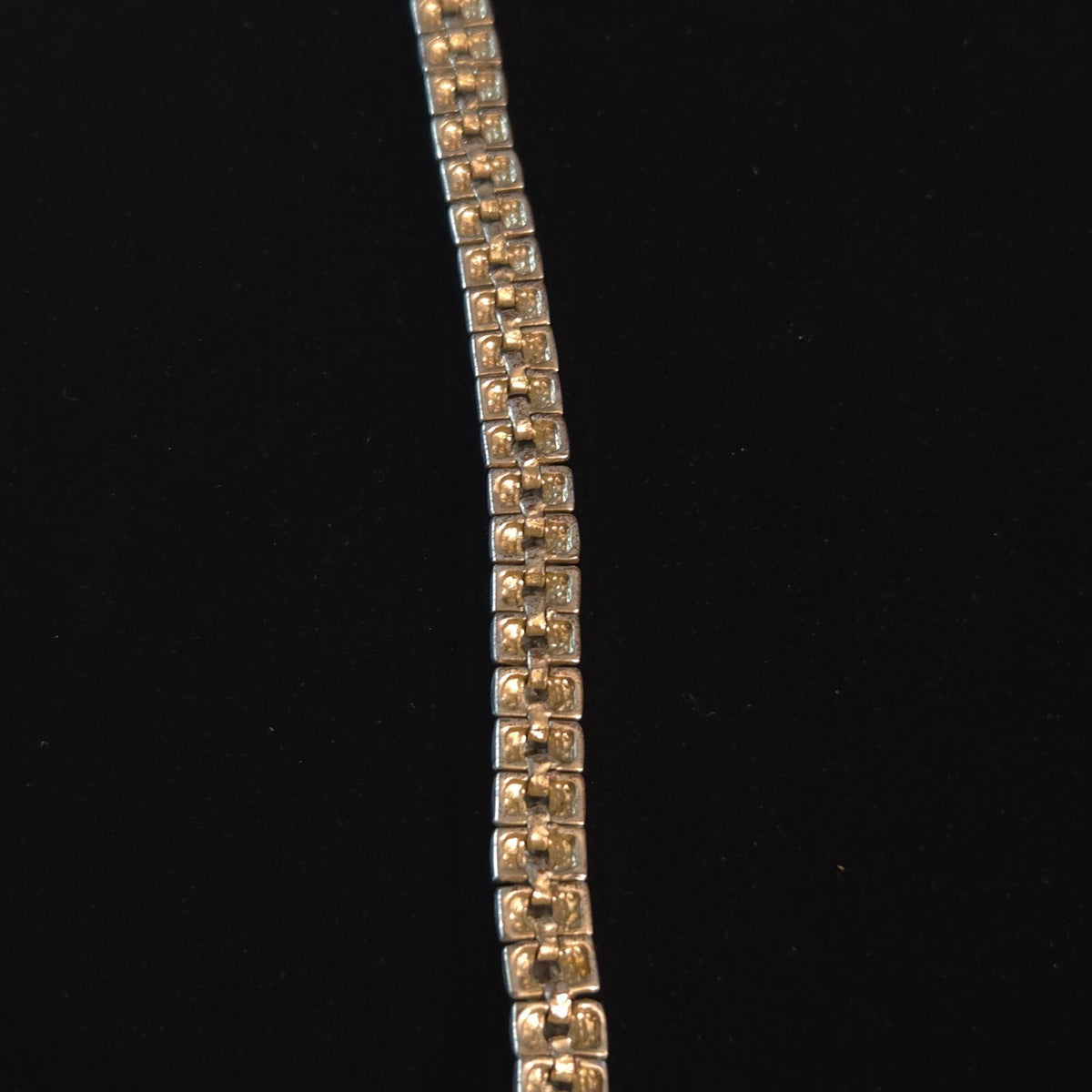Vintage 7 1/2" Sterling Silver Tennis Bracelet