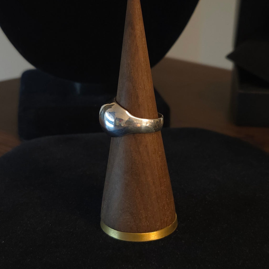 Vintage Size 8 Sterling Silver Dome Ring
