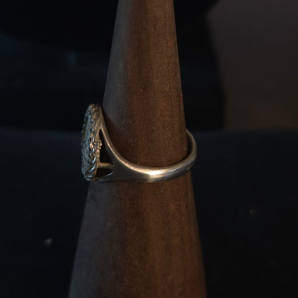 Vintage Size 7 Sterling Silver Cherub/Angel Signet Ring