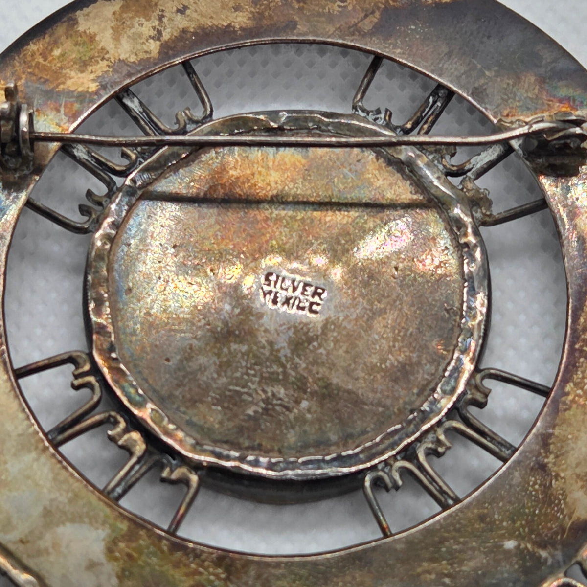 Vintage Mid-Century Mexican Sterling Silver Brooch