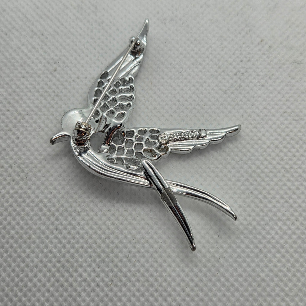 Vintage Sarah Coventry Silver-Tone Dove Bird Brooch