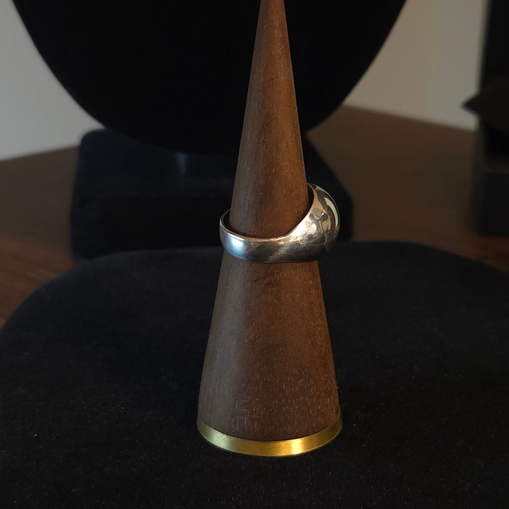 Vintage Size 8 Sterling Silver Dome Ring