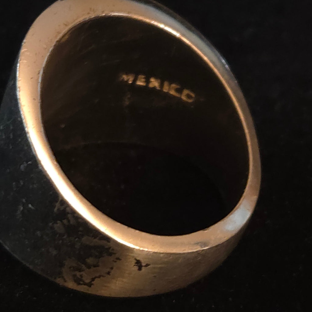 Vintage Size 8 Sterling Silver Wide Silver Ring