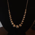 Vintage 24" Sterling Silver Diamond-Cut Beaded Necklace