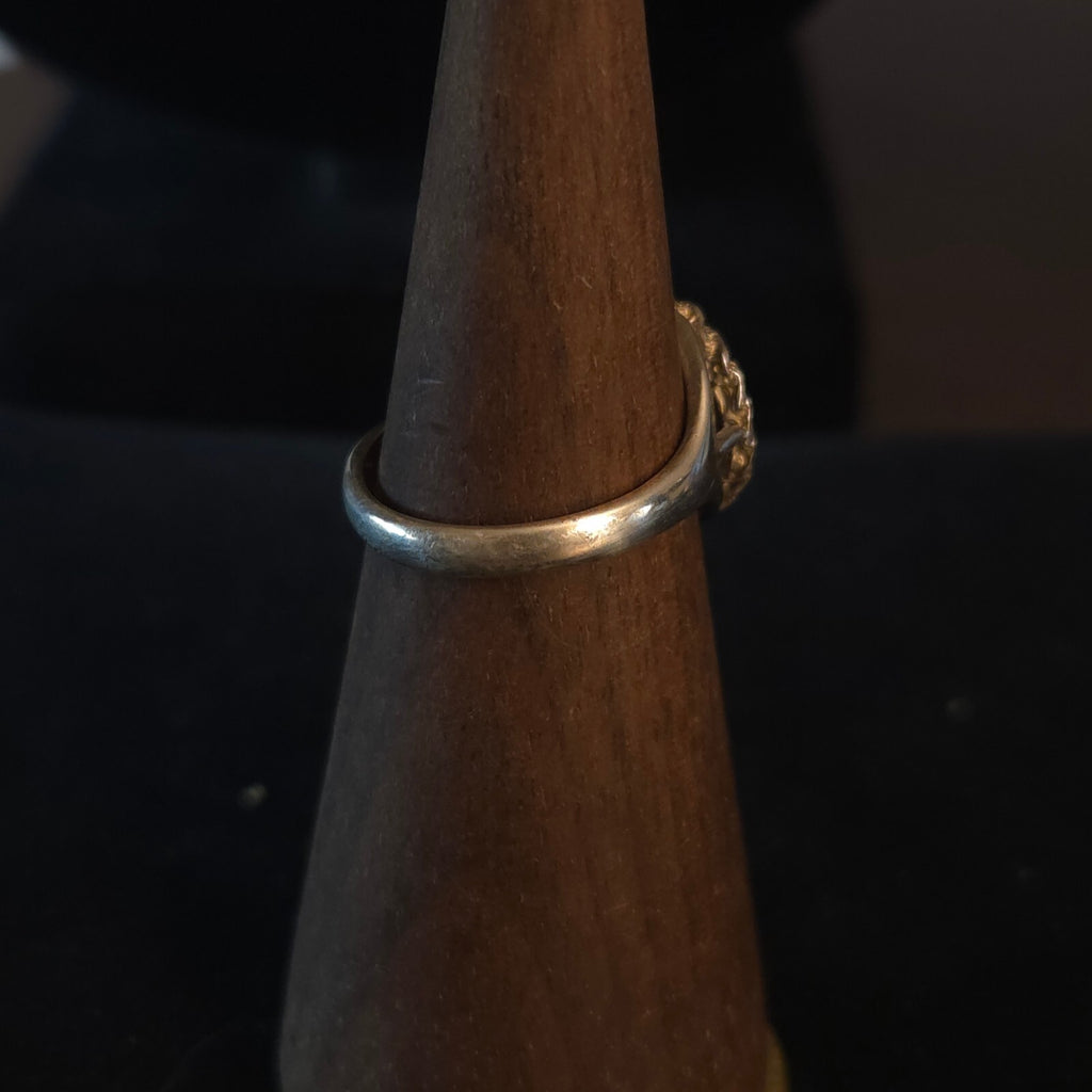 Vintage Size 7 Sterling Silver Cherub/Angel Signet Ring