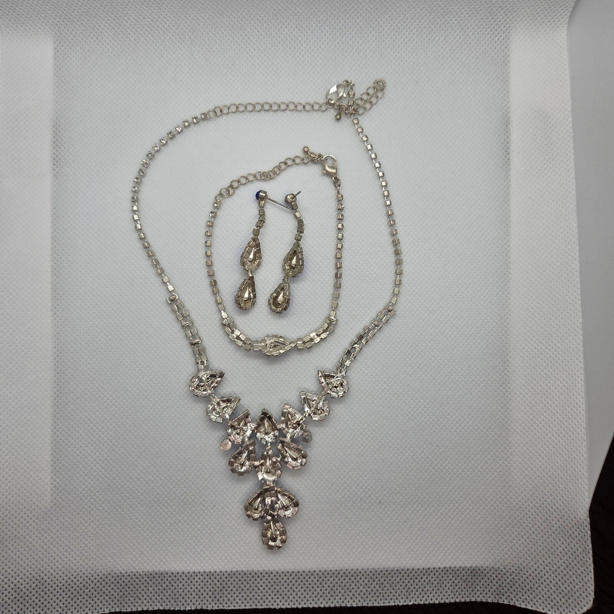 Royal Blue and Silver Rhinestone Jewelry Set