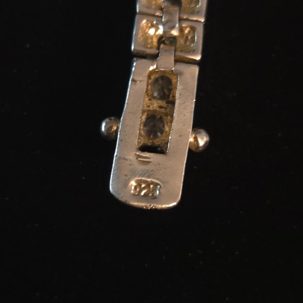 Vintage 7 1/2" Sterling Silver Tennis Bracelet