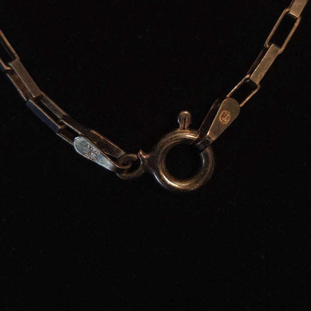 Vintage 18" Sterling Silver Black Plated Paperclip Chain