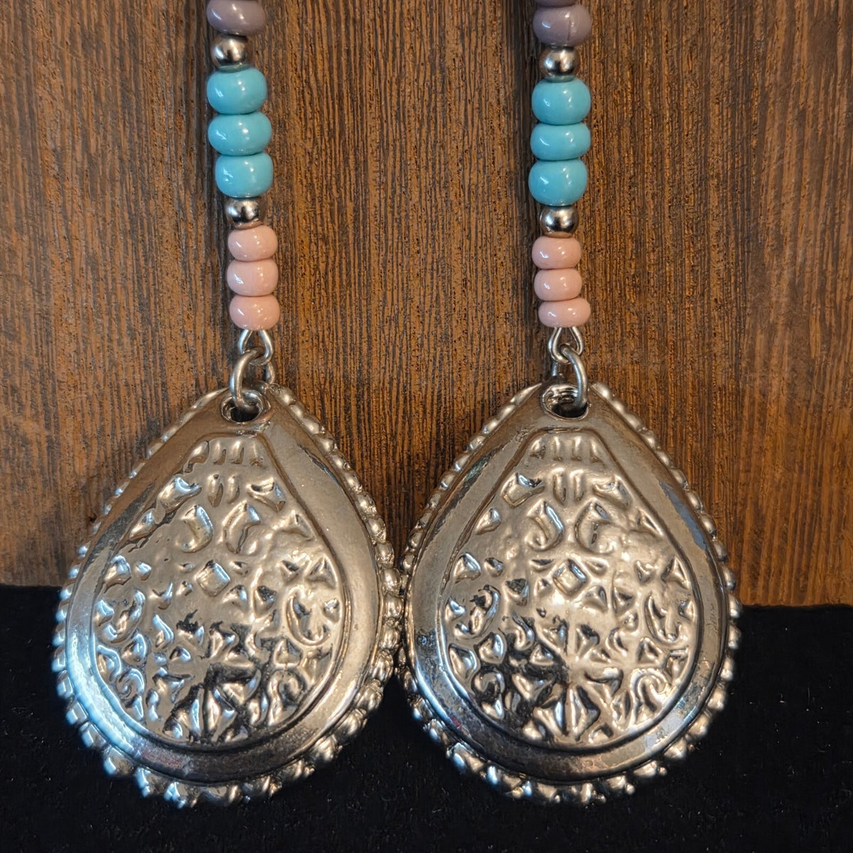 Silver-Tone Boho Dangle Earrings (3.5" Long)