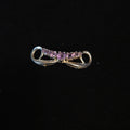 Vintage 925 Sterling Silver & Amethyst Slide Pendant