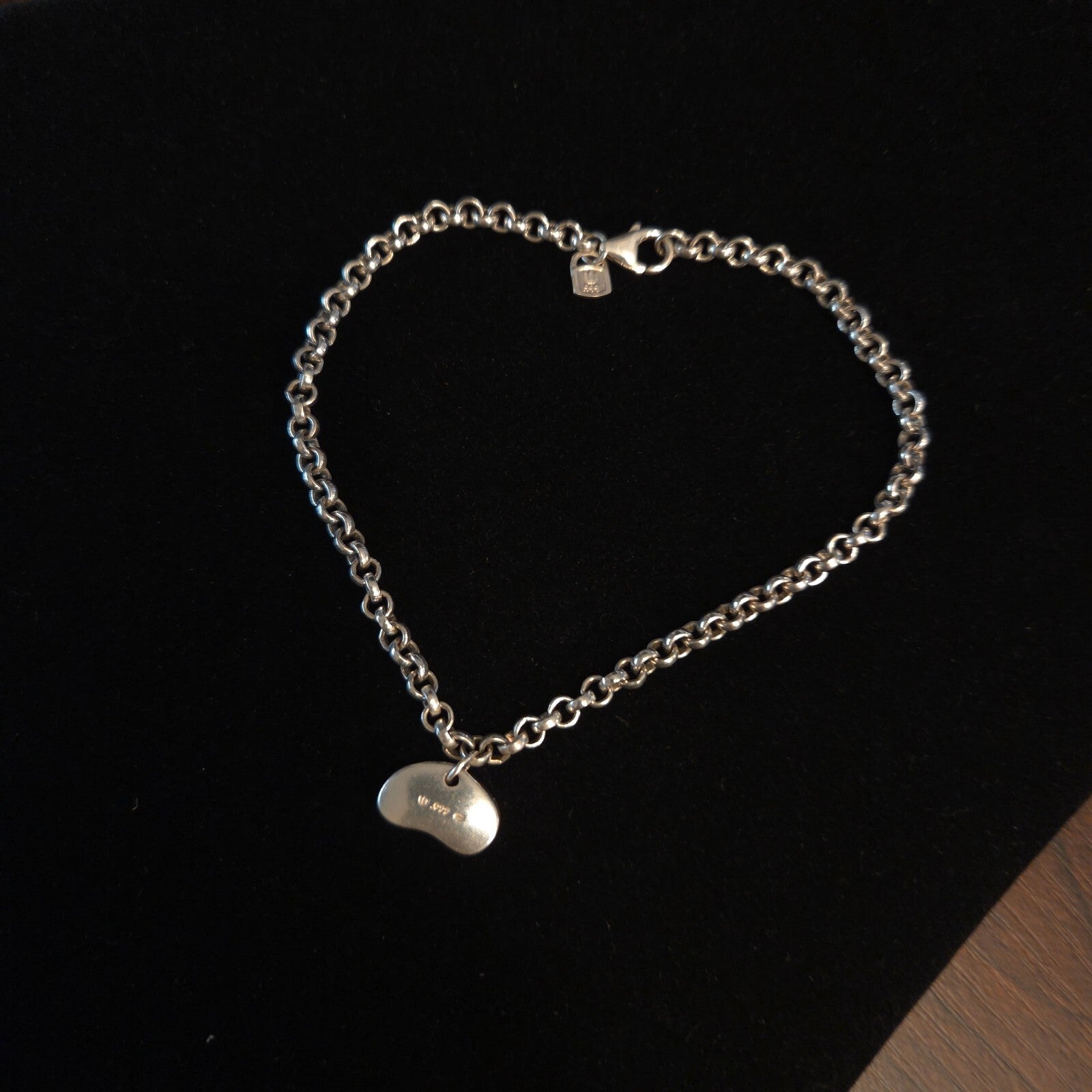 Sterling. 999 Silver Purity Bean Rolo Bracelet
