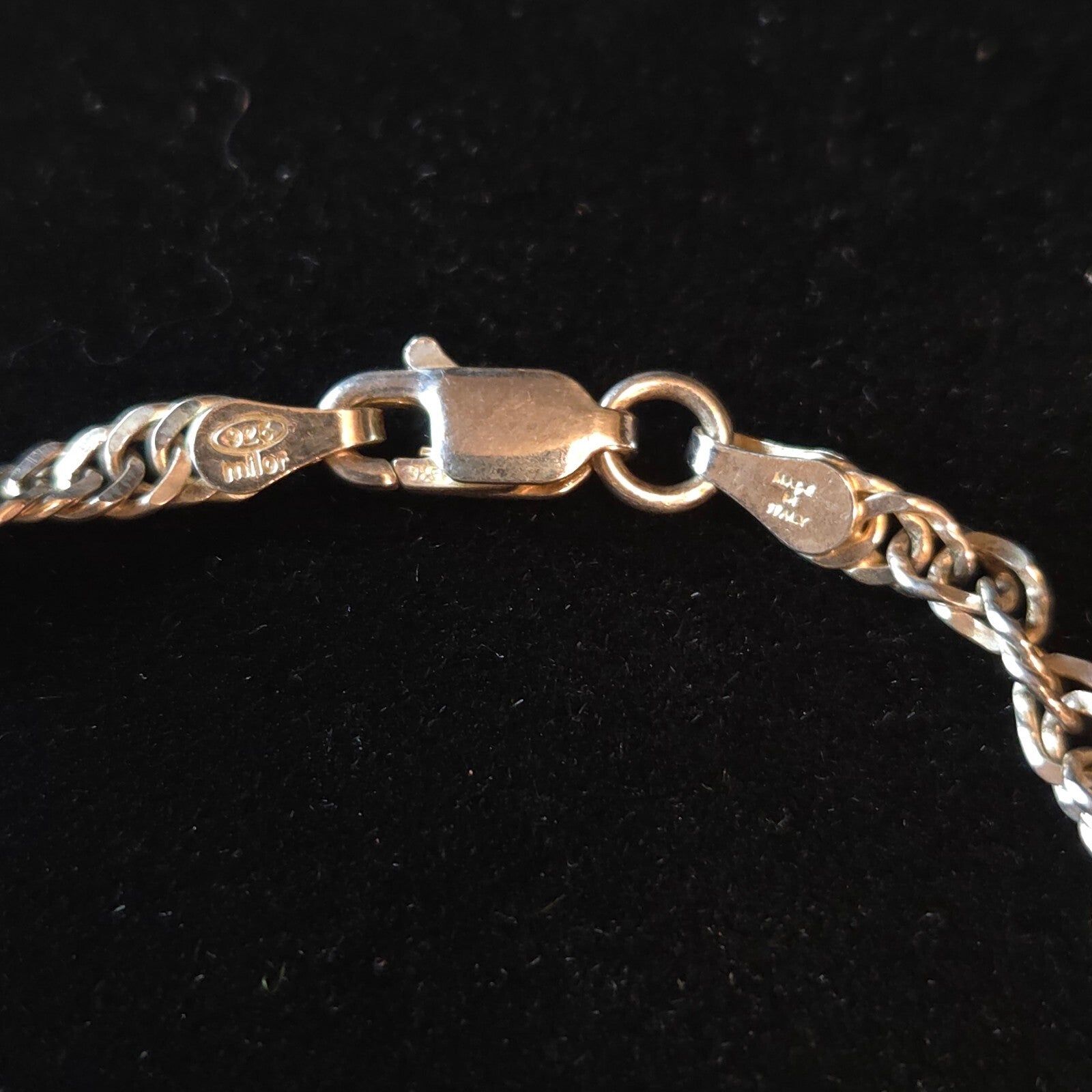 Milor 9" Sterling Silver Twisted Rope Chain Anklet