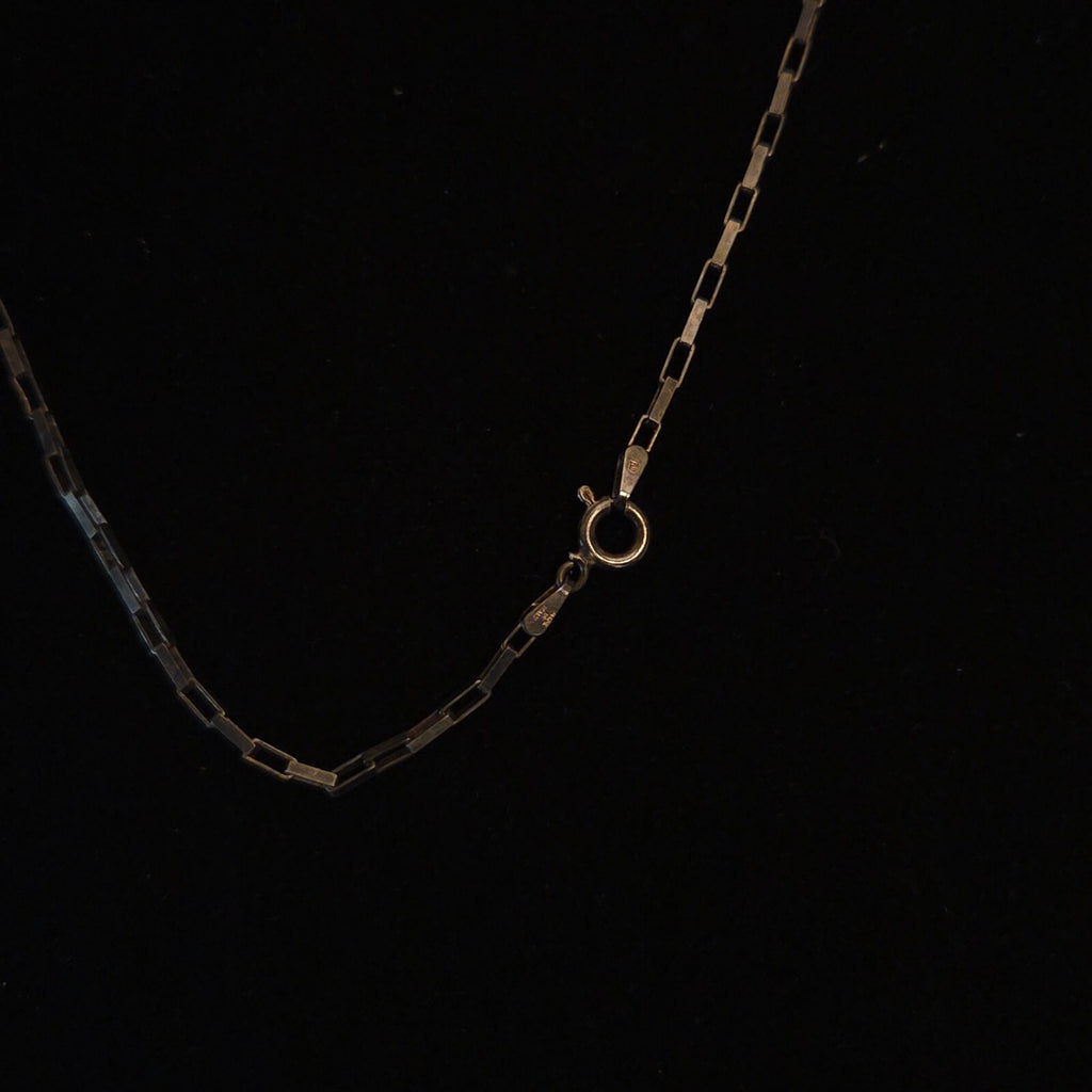 Vintage 18" Sterling Silver Black Plated Paperclip Chain