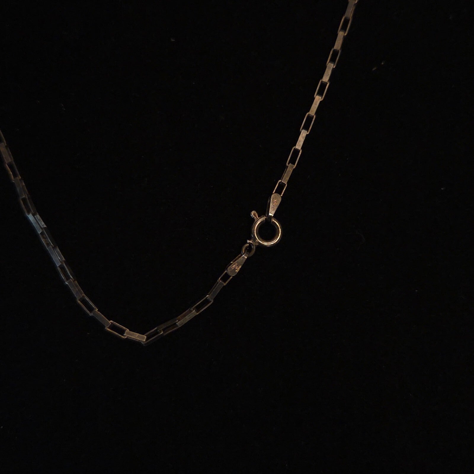Vintage 18" Sterling Silver Black Plated Paperclip Chain