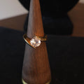 Gold-Tone 14K HGE LIND Size 6 Round CZ Bypass Ring