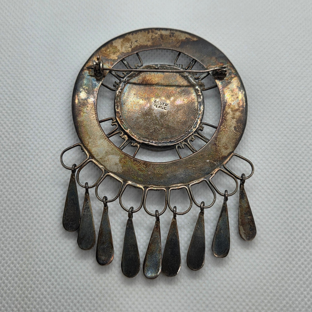 Vintage Mid-Century Mexican Sterling Silver Brooch