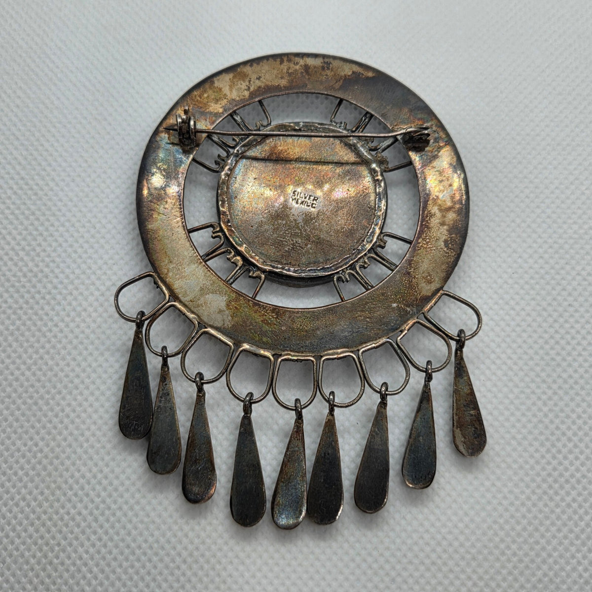 Vintage Mid-Century Mexican Sterling Silver Brooch
