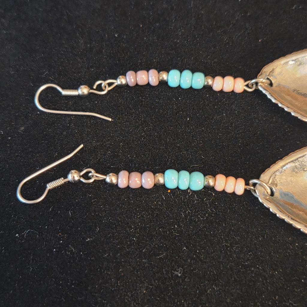 Silver-Tone Boho Dangle Earrings (3.5" Long)